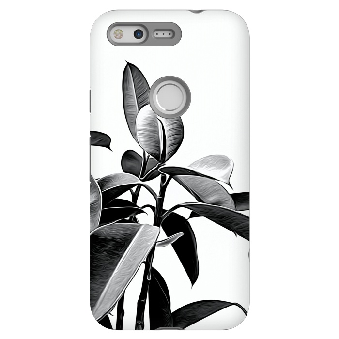 Pixel StrongFit Black and White Leaves by Alemi