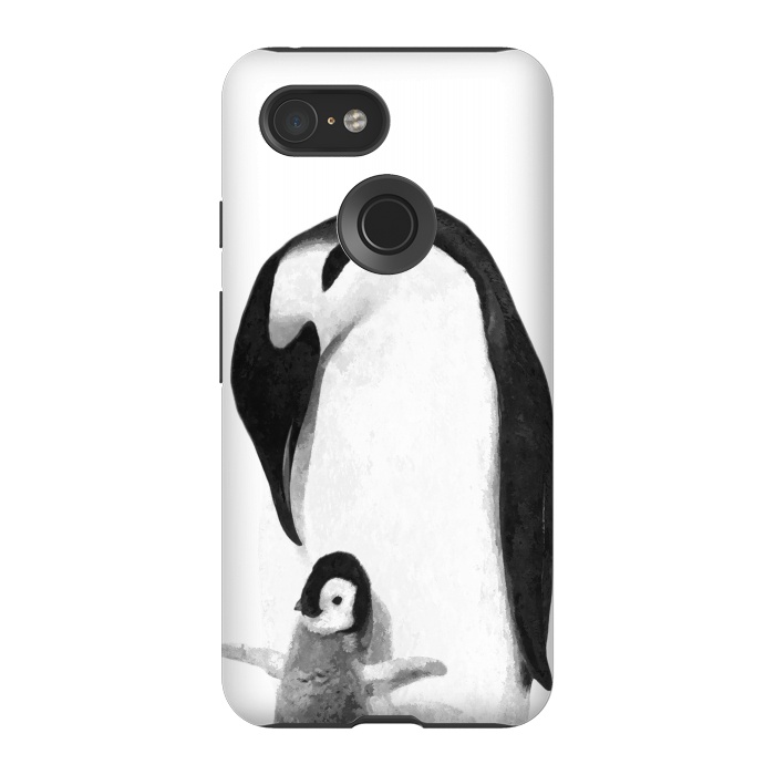 Pixel 3 StrongFit Black and White Penguins by Alemi