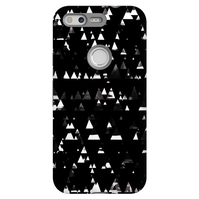 Pixel StrongFit Black and white triangles pine forest by Oana 