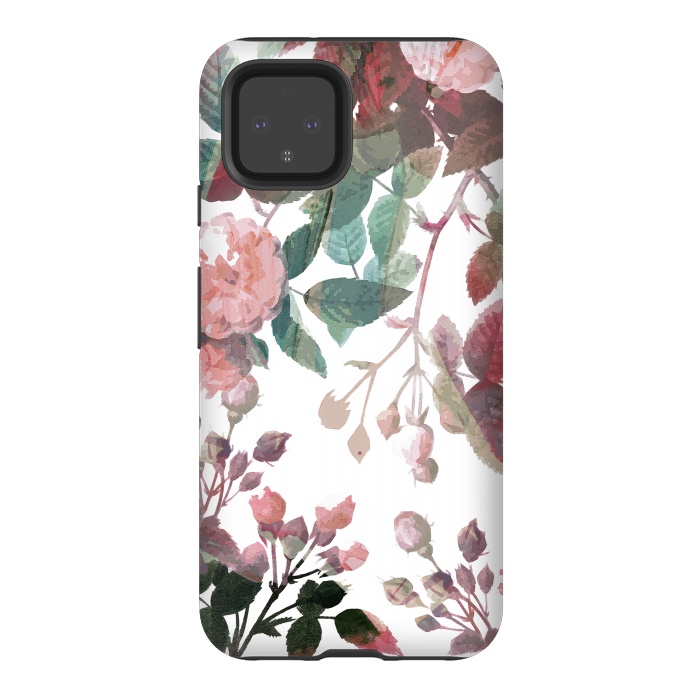Pixel 4 StrongFit Watercolor painted roses - autumnal colors by Oana 