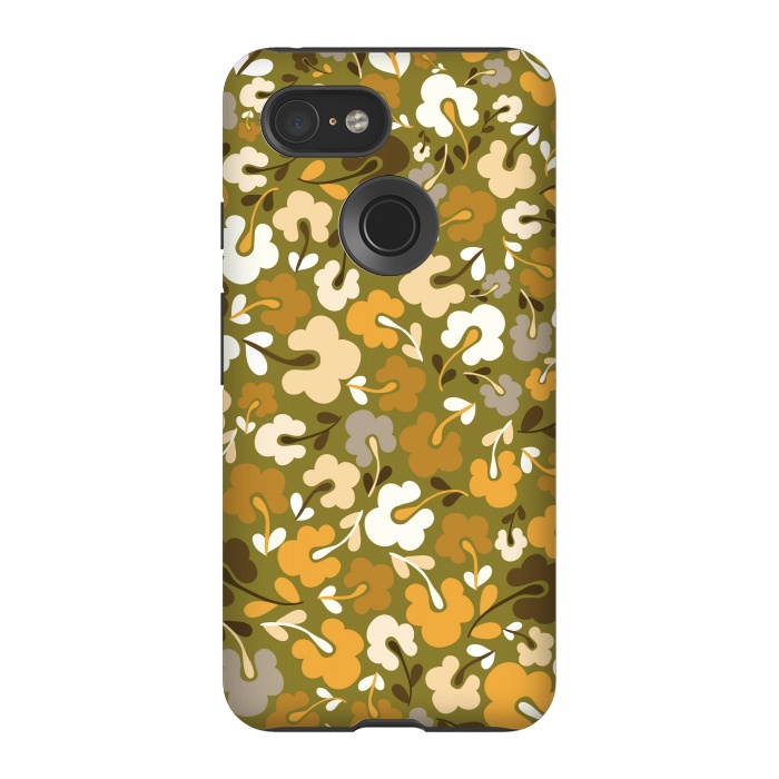 Pixel 3 StrongFit Ditsy Flowers in Green by Paula Ohreen