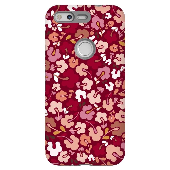 Pixel StrongFit Ditsy Flowers in Pink and Orange by Paula Ohreen