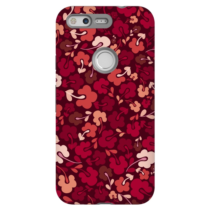 Pixel StrongFit Ditsy Flowers in Pink and Red by Paula Ohreen