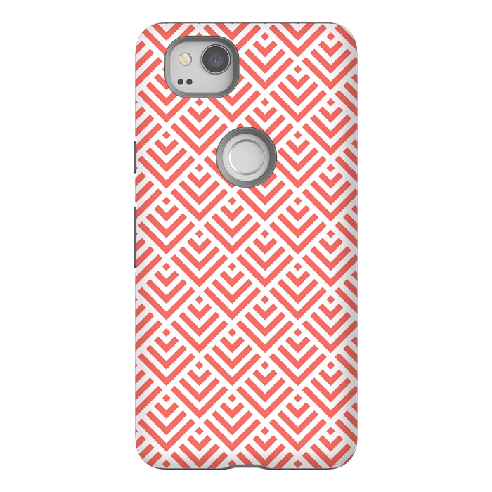 Pixel 2 StrongFit Living Coral Pattern I by Art Design Works
