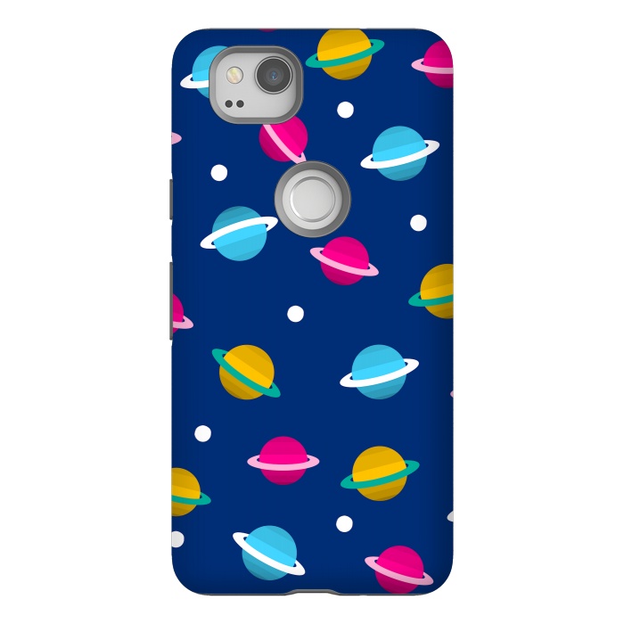 Pixel 2 StrongFit blue space design by MALLIKA