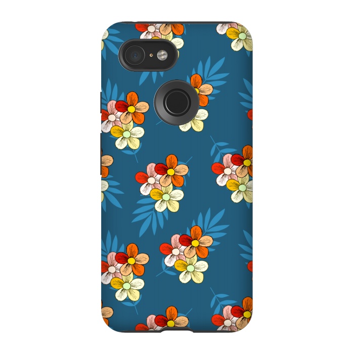 Pixel 3 StrongFit Summer Wind Floral Pattern by Creativeaxle