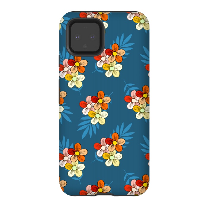 Pixel 4 StrongFit Summer Wind Floral Pattern by Creativeaxle