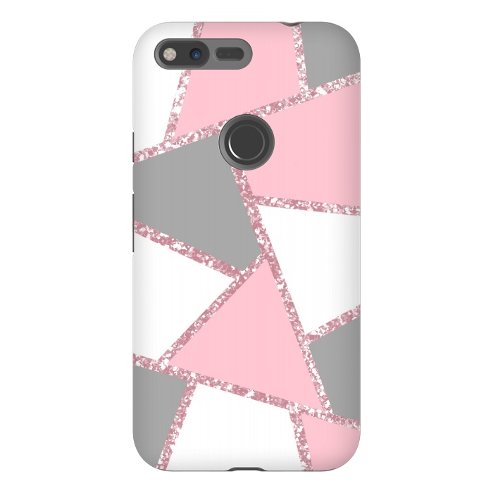 Pixel XL StrongFit Geometric pink glitters by Jms