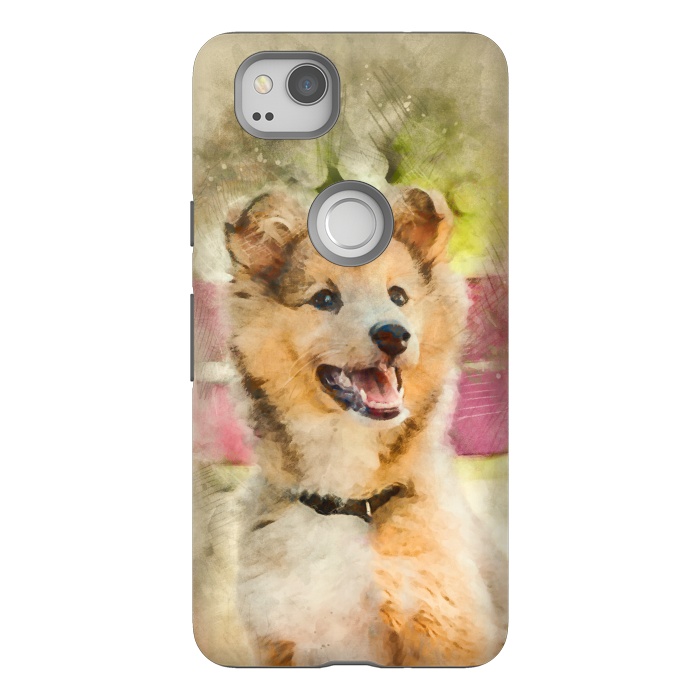 Pixel 2 StrongFit Cute Sheltie Dog by Creativeaxle
