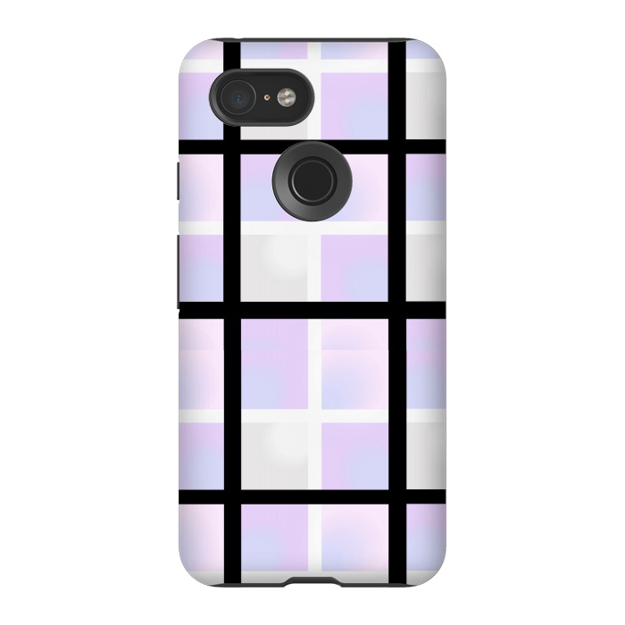 Pixel 3 StrongFit black checks pattern by MALLIKA