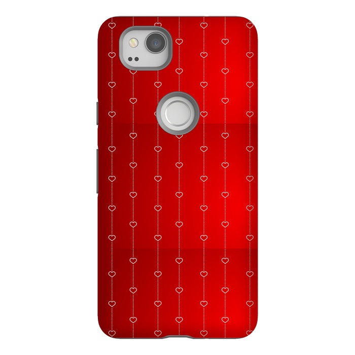 Pixel 2 StrongFit VALENTINE RED HEARTS by MALLIKA