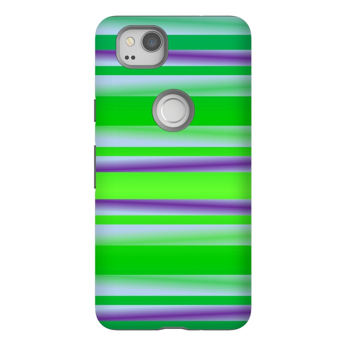 Pixel 2 StrongFit green abstract lines by MALLIKA