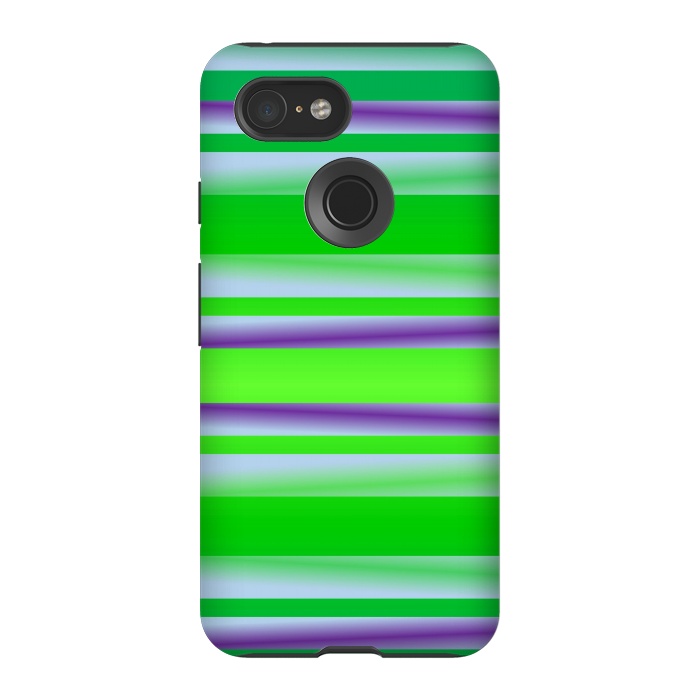 Pixel 3 StrongFit green abstract lines by MALLIKA