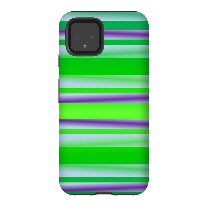 Pixel 4 StrongFit green abstract lines by MALLIKA