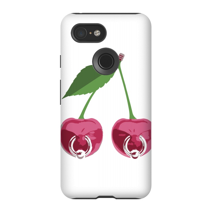 Pixel 3 StrongFit Pierced Cherries by Carlos Maciel