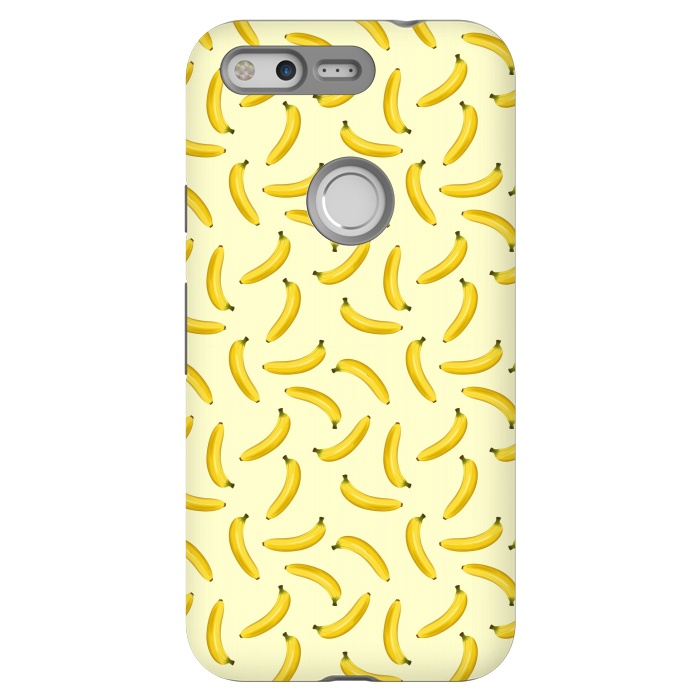 Pixel StrongFit Bananas Exotic Fruits Seamless Pattern  by BluedarkArt