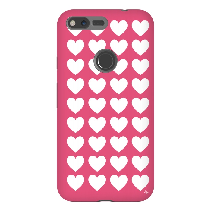 Pixel XL StrongFit White hearts by Martina