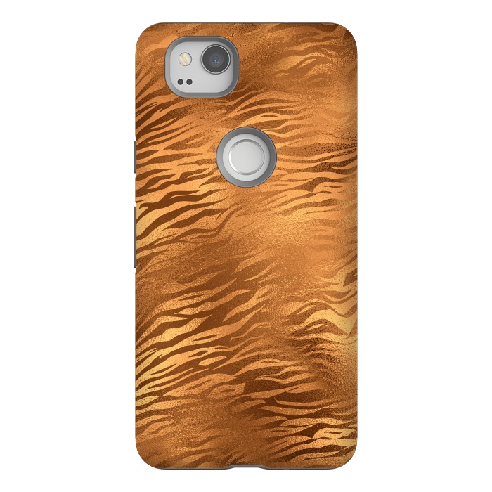 Pixel 2 StrongFit Copper Tiger Fur by  Utart