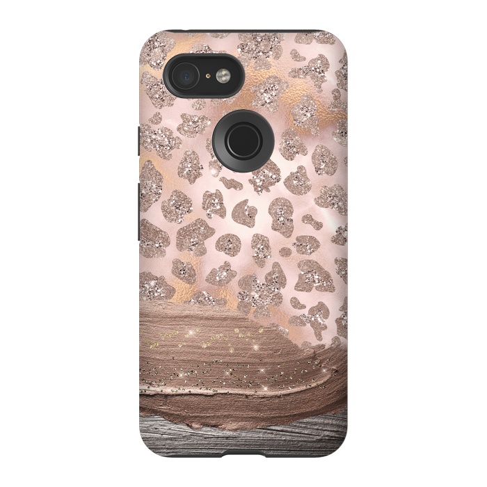 Pixel 3 StrongFit Blush Cheetah Skin with thick paint strokes by  Utart
