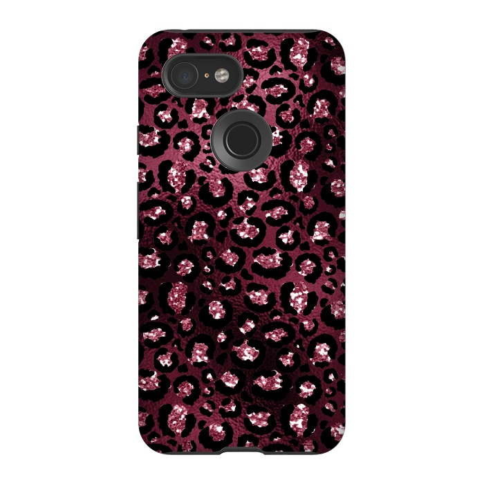 Pixel 3 StrongFit Purple Pink Cheetah Skin by  Utart