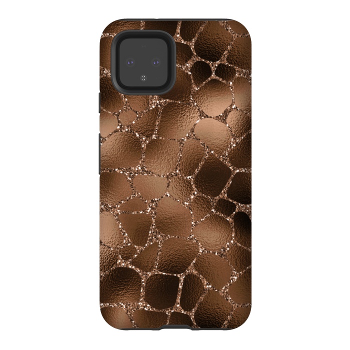 Pixel 4 StrongFit Jungle Journey - Copper Safari Giraffe Skin Pattern  by  Utart