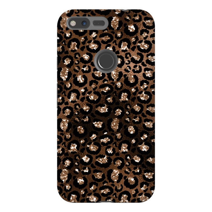 Pixel XL StrongFit Jungle Journey - Copper Safari Leopard Skin Pattern  by  Utart