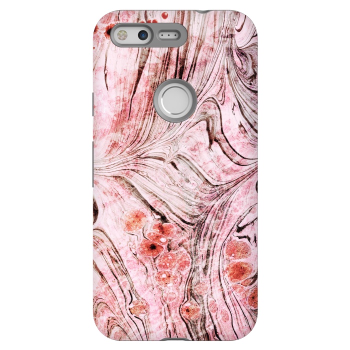 Pixel StrongFit Brushed dust pink marble paper by Oana 