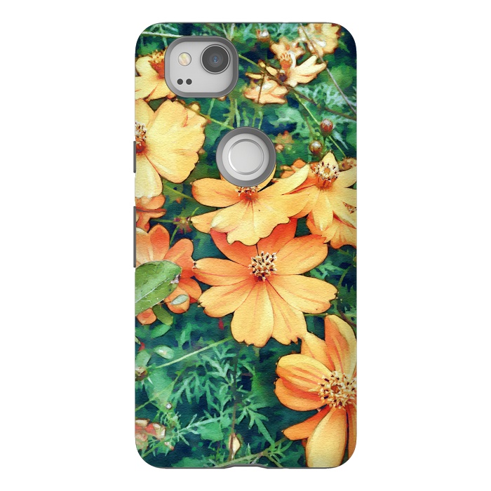 Pixel 2 StrongFit Floral Garden by Creativeaxle