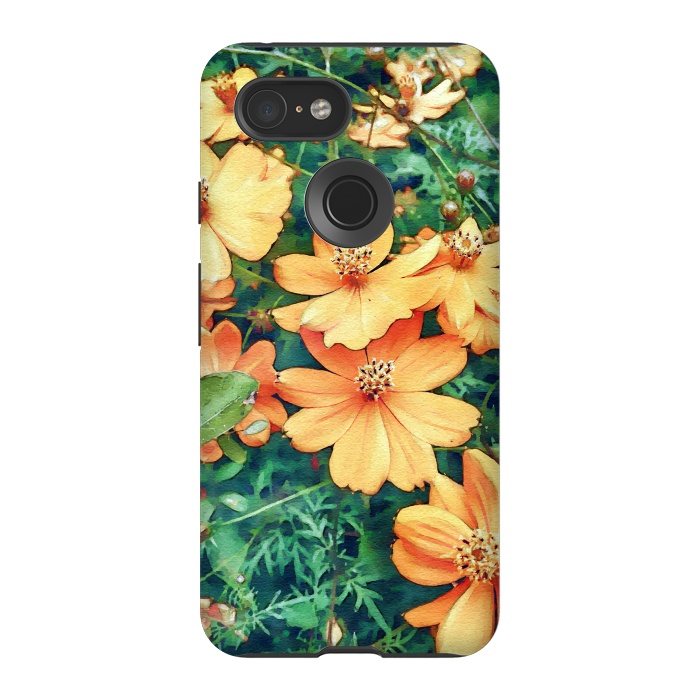 Pixel 3 StrongFit Floral Garden by Creativeaxle