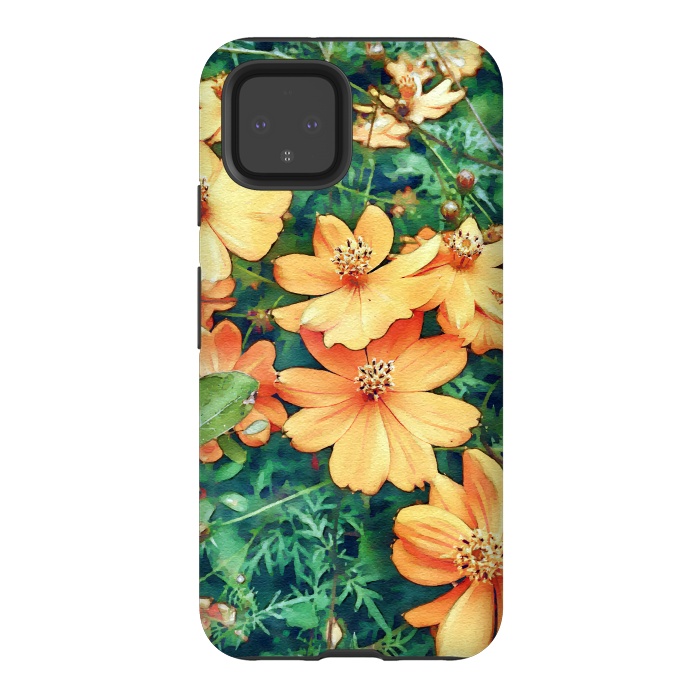 Pixel 4 StrongFit Floral Garden by Creativeaxle