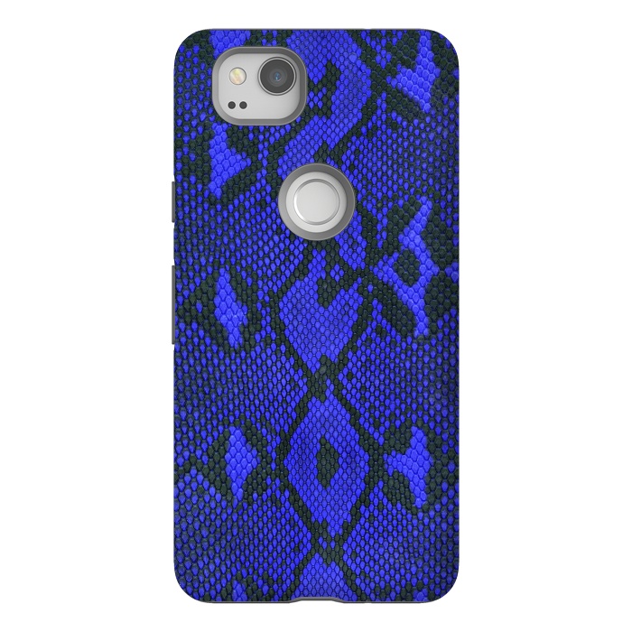 Pixel 2 StrongFit Snake Pattern Blue by Carlos Maciel