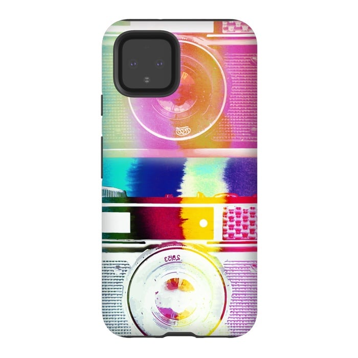 Pixel 4 StrongFit Colorful vintage cameras by Oana 