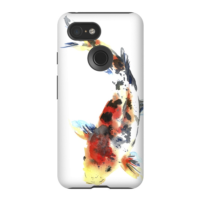 Pixel 3 StrongFit Koi. Watercolor design by Elena Terzi