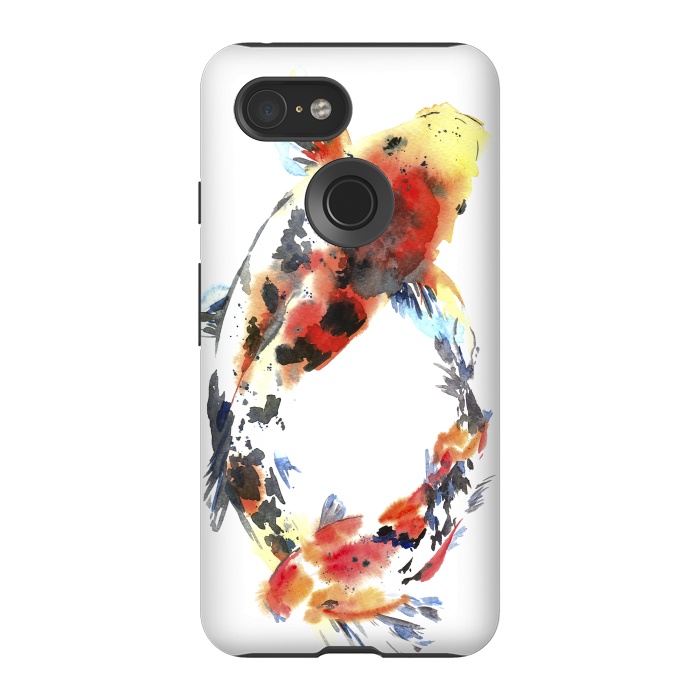 Pixel 3 StrongFit Koi fish. Watercolor design by Elena Terzi