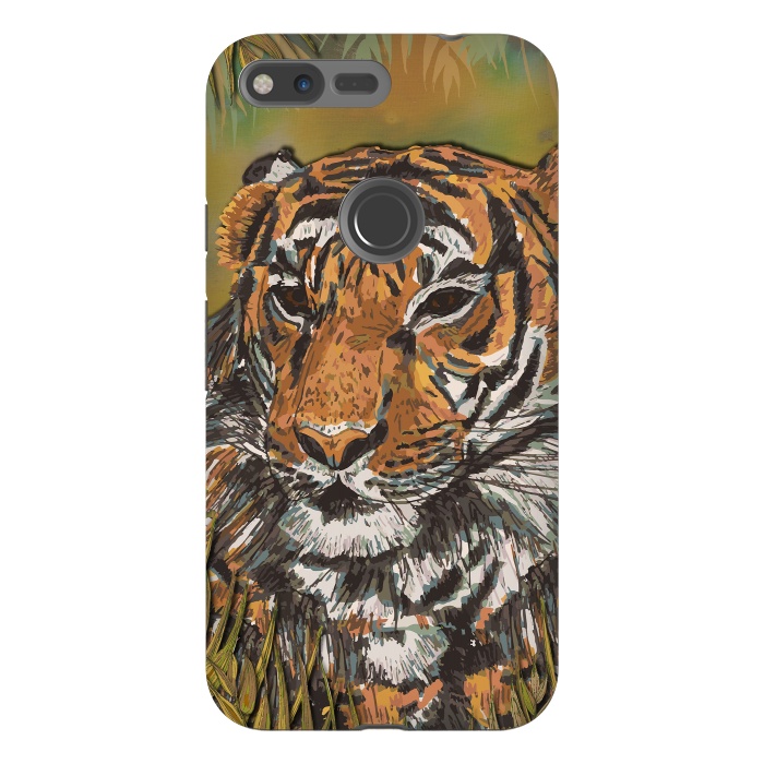 Pixel XL StrongFit Tiger by Lotti Brown