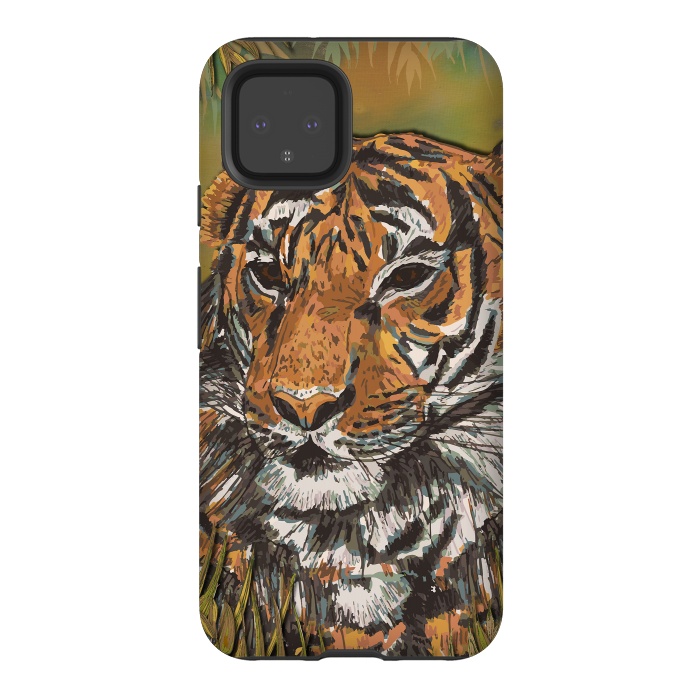 Pixel 4 StrongFit Tiger by Lotti Brown