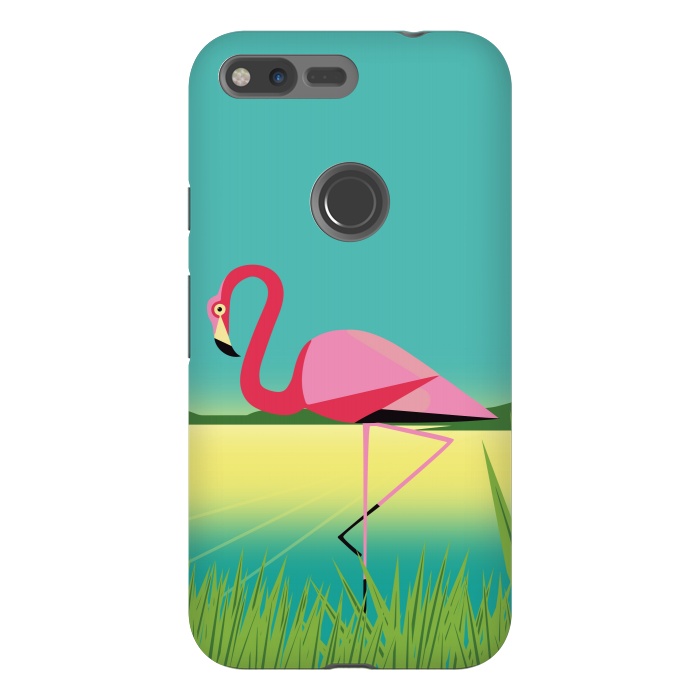 Pixel XL StrongFit Flamingo Landscape by Carlos Maciel