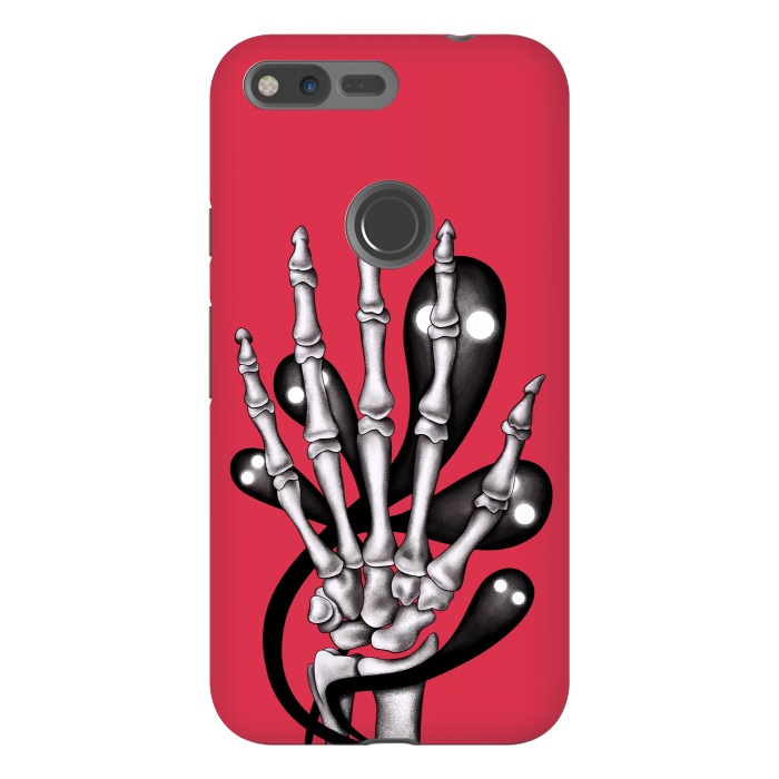 Pixel XL StrongFit Skeleton Hand With Creepy Ghosts Gothic by Boriana Giormova
