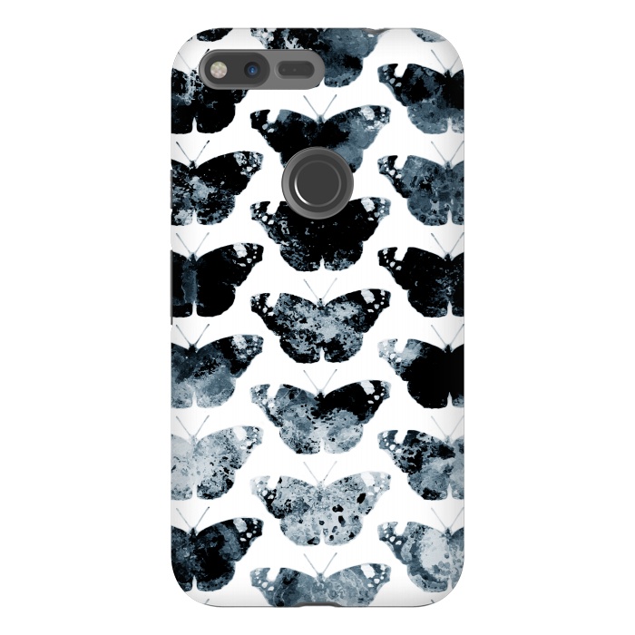 Pixel XL StrongFit Ink splattered butterfly pattern by Oana 