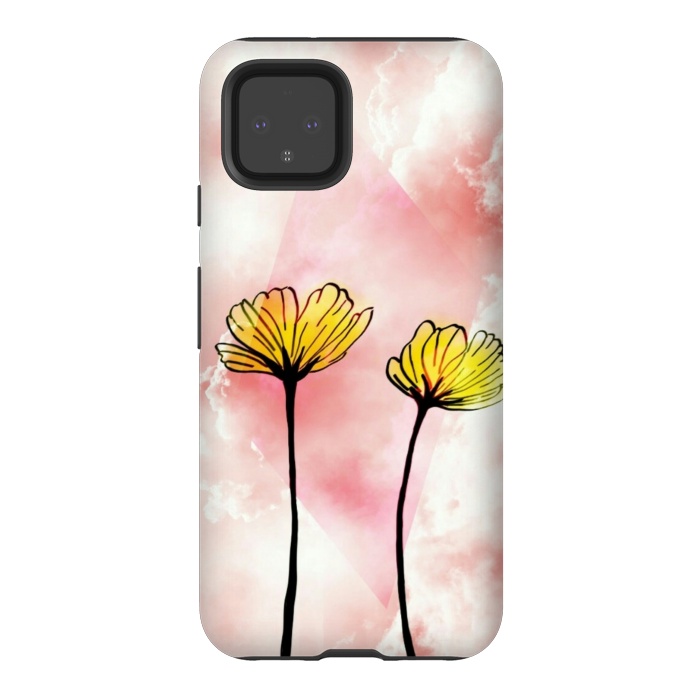 Pixel 4 StrongFit Yellow flowers by CAS