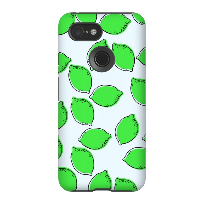 Pixel 3 StrongFit Cute Lime by Karolina