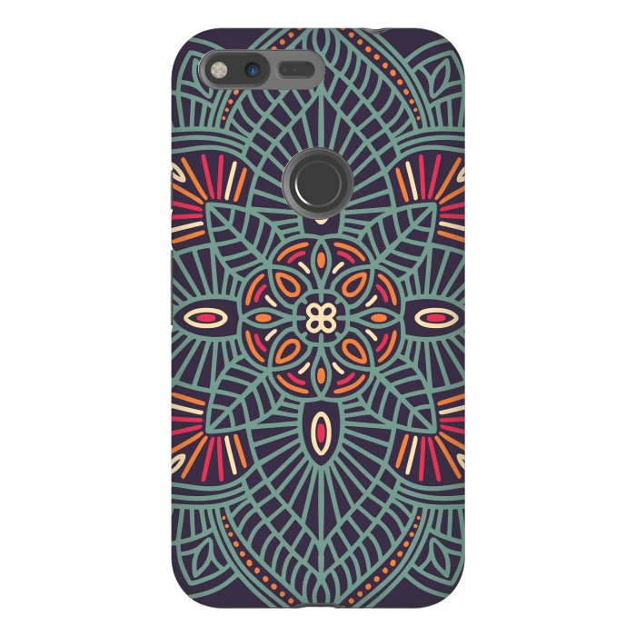 Pixel XL StrongFit Colorful Pattern Mandala Design 23 by Jelena Obradovic