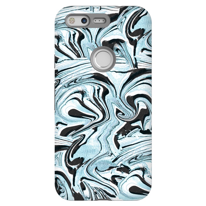 Pixel StrongFit Abstract brushed painted marble by Oana 