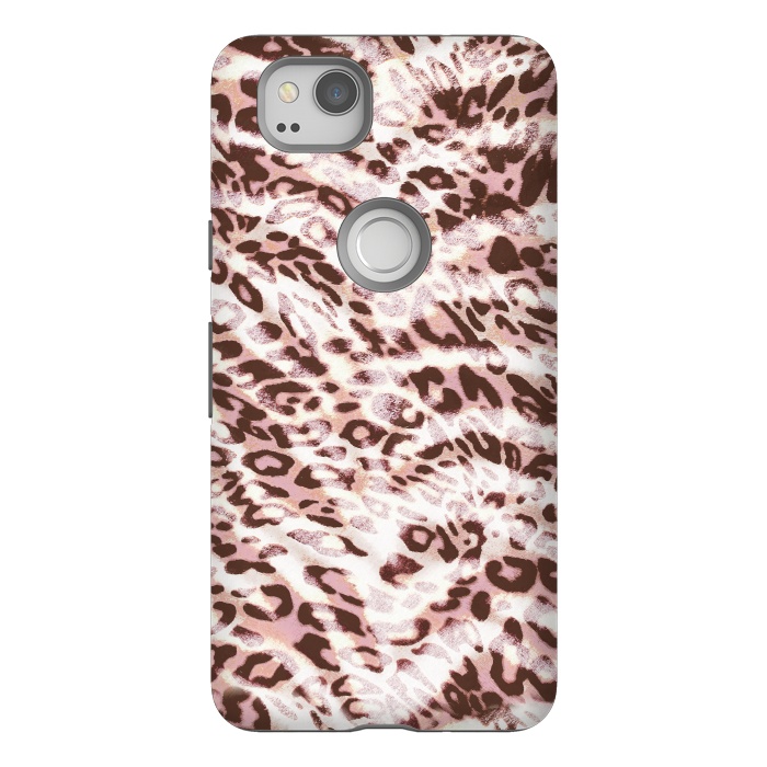 Pixel 2 StrongFit Blush pink leopard print and zebra stripes by Oana 