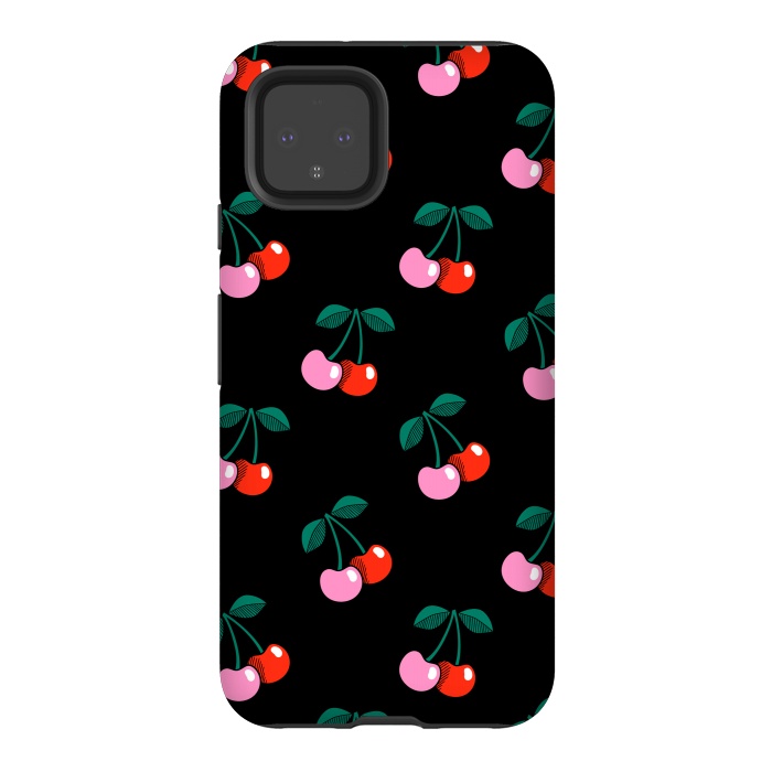 Pixel 4 StrongFit Cherries by Laura Grant