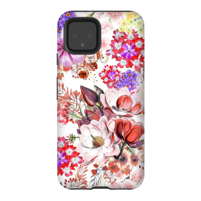 Pixel 4 StrongFit Romantic flowers botanical painting by Oana 