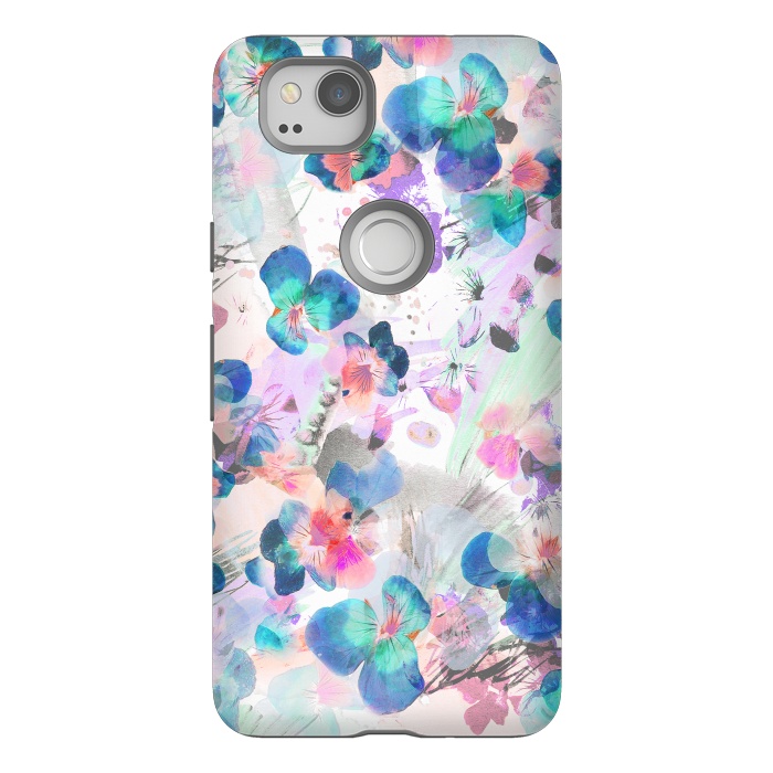 Pixel 2 StrongFit Watercolor pansy petals illustration by Oana 