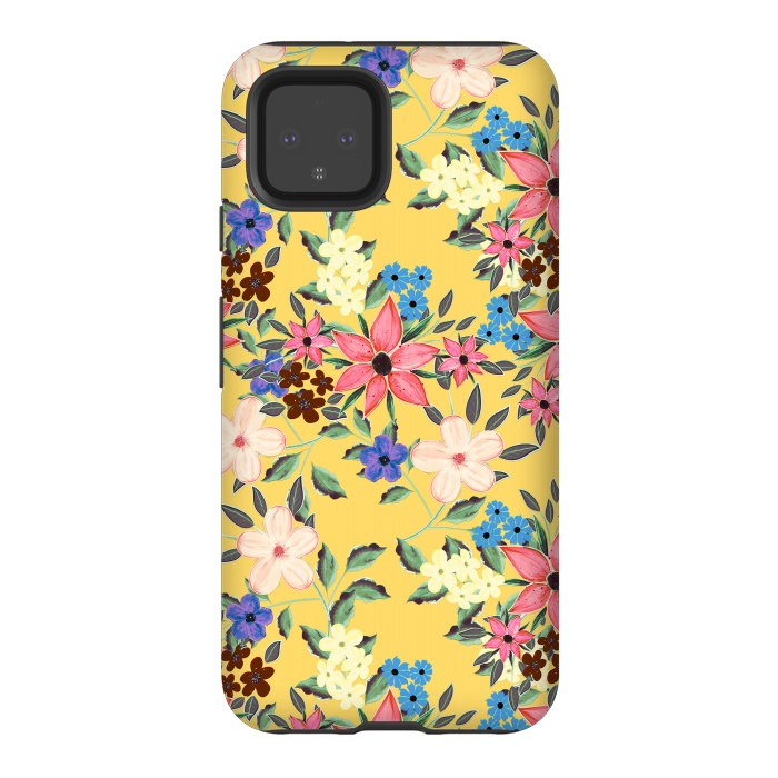 Pixel 4 StrongFit Stylish garden floral design by InovArts