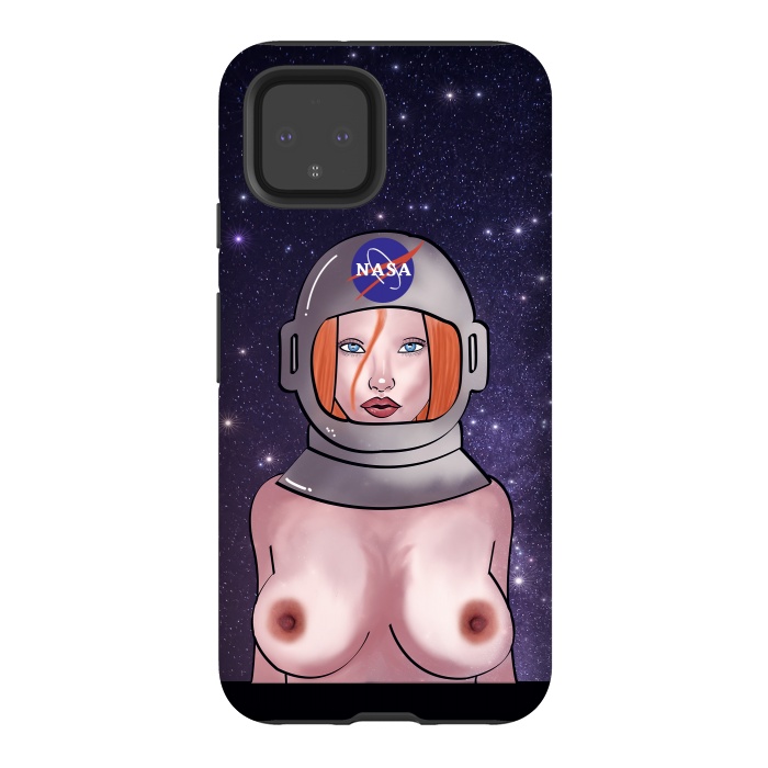 Pixel 4 StrongFit Space Girl by Mandy Porto