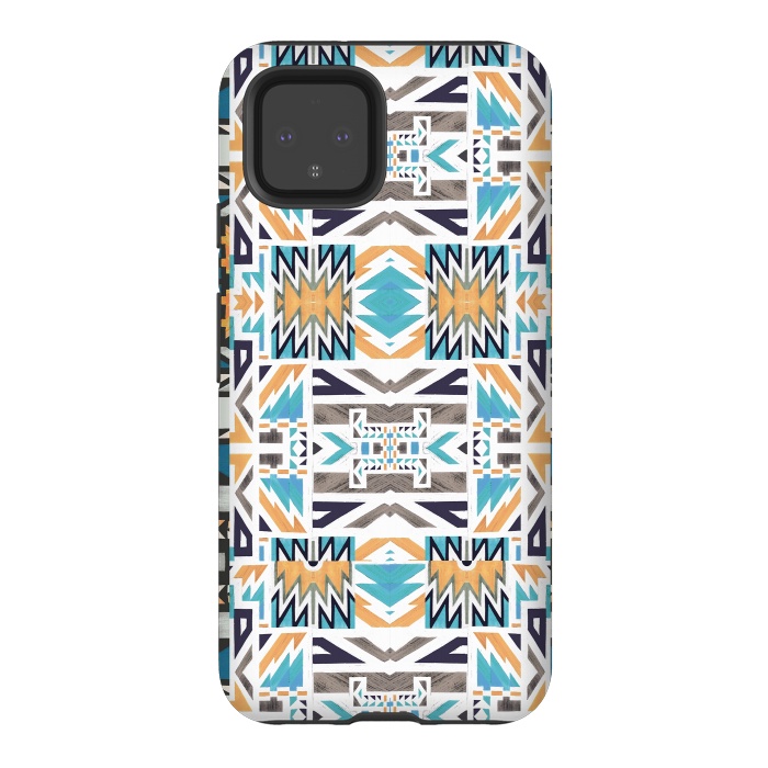 Pixel 4 StrongFit Colorful geo tribal pattern by Oana 